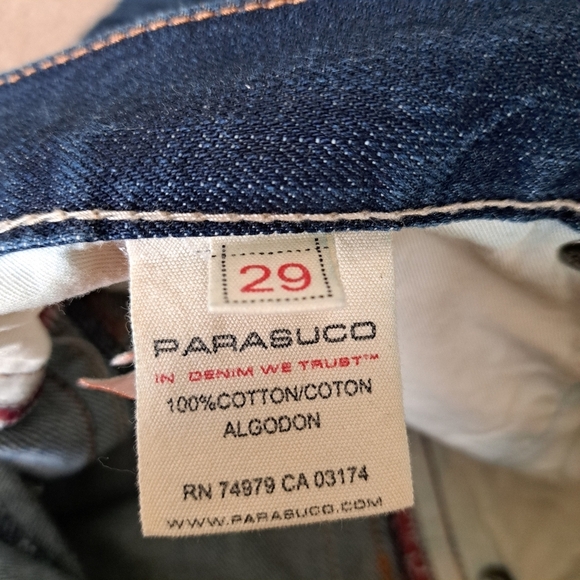 Parasuco Jeans Men's 29 Blue Fade Dark Wash Denim 29W x 32L Vintage - Picture 13 of 16